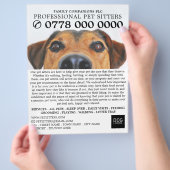 Cute Dog, Pet Sitting Service Advertising チラシ (手)