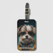 Cute Dog Photo ラゲッジタグ (正面縦)