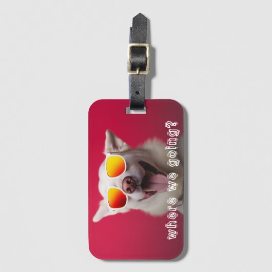 Cute Dog Photo ラゲッジタグ (正面縦)