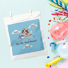 Cute Dog Pilot &Cessna Plane,Travel,First Birthday フェイバーバッグ