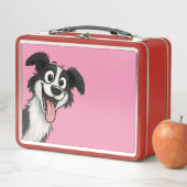 Cute Dog pink lunchbox  メタルランチボックス (インサイチュ)