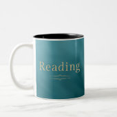 Cute Dog Reading Mug Gift for Readers - Two Tone ツートーンマグカップ (左)