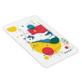 Cute dog sits in colorful art space マグネット (右側)