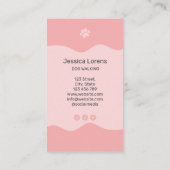 Cute Dog Sitter, Pet Groomer, Dog Walker 名刺 (裏面)