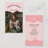 Cute Dog Sitter, Pet Groomer, Dog Walker 名刺 (正面/裏面)