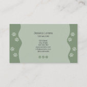 Cute Dog Sitter, Pet Groomer, Dog Walker 名刺 (裏面)