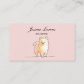 Cute Dog Sitter, Pomeranian Puppy Pet Groomer 名刺 (正面)