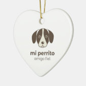 Cute Dog stickers セラミックオーナメント (左)