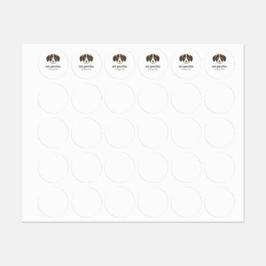 Cute Dog stickers ラベル (シート)