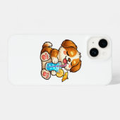 Cute Dog Summer Drink iPhoneケース (裏面横)