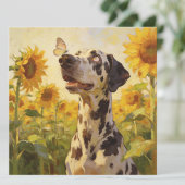 Cute Dog Sunflower Birthday Any Occasion Card