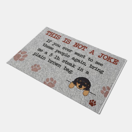 Cute Dog This Is Not A Joke ドアマット (アングル)