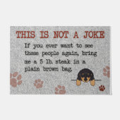 Cute Dog This Is Not A Joke ドアマット (正面)