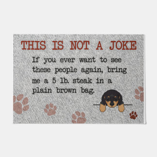 Cute Dog This Is Not A Joke ドアマット