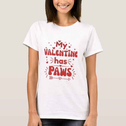 Cute Dog Valentine Gift for Pet Lovers Tシャツ (正面)