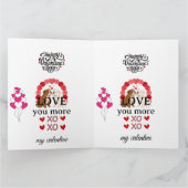 Cute Dog Valentine’s Day Card – “Love You More カード (内部)