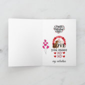 Cute Dog Valentine’s Day Card – “Love You More シーズンカード (内部)