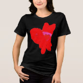 Cute dog Valentine's Day トライブレンドＴシャツ (正面)