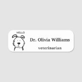 Cute Dog Veterinarian 名札 (正面)