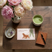 Cute Dog Walker Cocker Spaniel Pink Business Card 名刺
