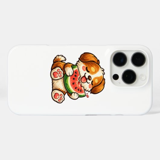 Cute Dog Watermelon Case-Mate iPhoneケース (裏面 (横))