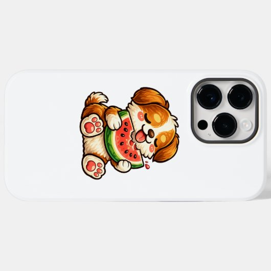 Cute Dog Watermelon Case-Mate iPhoneケース (裏面 (横))