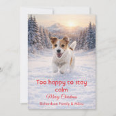 Cute Dog with Christmas Funny Quote | Holiday Card シーズンカード (正面)