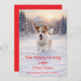 Cute Dog with Christmas Funny Quote | Holiday Card シーズンカード