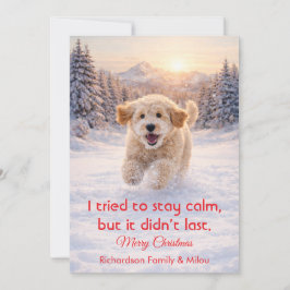 Cute Dog with Christmas Funny Quote | Holiday Card シーズンカード