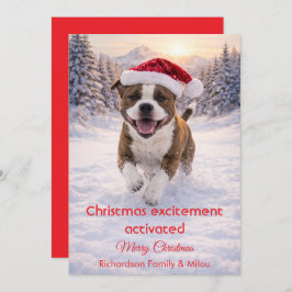 Cute Dog with Christmas Funny Quote | Holiday Card シーズンカード