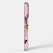 Cute Dog with Hat & Paw Pattern Case-Mate iPhoneケース (裏面 / 右)