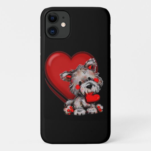 cute dog with heart cell phone case/cover Case-Mat Case-Mate iPhoneケース (裏面)