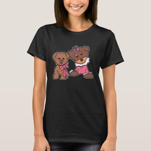 Cute Dog Yorkie Mom Tシャツ (正面)