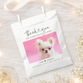 Cute Doggie Bag | Thank You Dog Wedding Favor Bag フェイバーバッグ (クリップ留めされた状態)