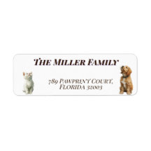 Cute dogs and cats look up Personalized