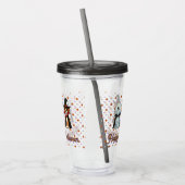 Cute Dogs as ghost, witch, & vampire  アクリルタンブラー (左)