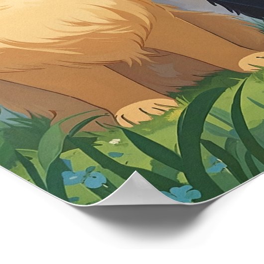 Cute dogs background ポスター (角)