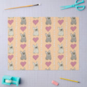 Cute dogs, bones, and hearts 薄葉紙 (クラフト)