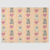 Cute dogs, bones, and hearts 薄葉紙 (正面)