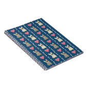 Cute dogs, Frenchie, hearts, and bones ノートブック (右側)