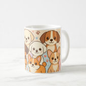 Cute dogs mug コーヒーマグカップ (正面右)