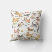 Cute Dogs Playing Everywhere クッション (裏面)