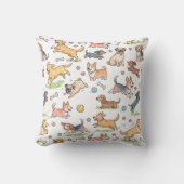 Cute Dogs Playing Everywhere クッション (正面)