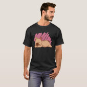 Cute Dogs Sleeping French Bulldog Tシャツ (正面フル)