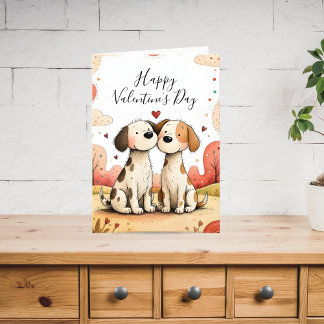 Cute Dogs Valentine Card シーズンカード