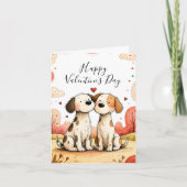 Cute Dogs Valentine Card シーズンカード (正面)