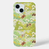 Cute Dogs With Daisy Flowers Seamless Pattern Case-Mate iPhoneケース (裏面)