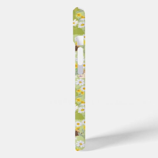 Cute Dogs With Daisy Flowers Seamless Pattern Case-Mate iPhoneケース (裏面 / 左)
