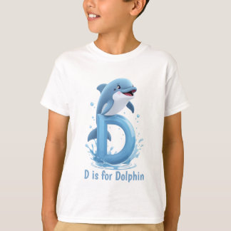 Cute Dolphin Kids T-Shirt | D is for Dolphin Alpha Tシャツ