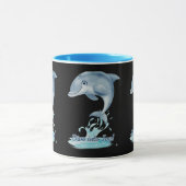 Cute Dolphin Mug – Dive into Joy | Retro Ocean Aes マグカップ (中央)